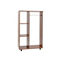 Armoire à vêtements sur roulettes MOBY marron