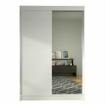 Mobilier1 - Armoire Closico 147, Blanc, 200x120x58cm, Portes D'Armoire: Coulissantes, Nombre D'Étagères: 0