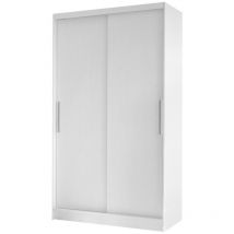 Mobilier1 - Armoire Closico 162, Blanc, 200x100x58cm, Portes d'armoire: Glissement, Nombre d'étagères: 0