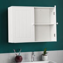 Dayplus - Armoire au sol armoire 2 portes armoire vanité support de rangement mural