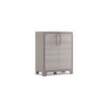 Gulliver armoire basse en re'sine avec deux e'tage'res re'glables cm44x80x100 pour l'exte'rieur - Keter