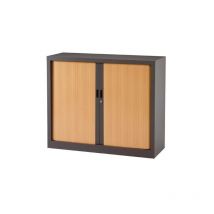 Armoire basse à rideaux monoblocs Généric 100 x 120 corps anthracite