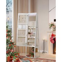 Armoire à bijoux 16 LEDs, 160cm organisateur de bijoux sur pied