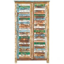 Armoire à lattes en bois coloré Ethnik