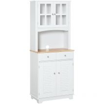MH - Armoire buffet de cuisine caxias blanche et bois