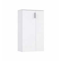 Meubletmoi - Armoire à chaussures 2 portes 5 tablettes blanc - amelie