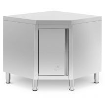 Armoire d'angle inox 90 x 90 cm - Caisson de cuisine bas Royal Catering