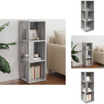 Vidaxl - Armoire d'angle Sonoma gris 33x33x100 cm Bois d'ingénierie - Armoire D'angle - Armoires D'angle - Étagère D'angle - Étagère à Livres
