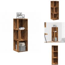 Vidaxl - Armoire d'angle vieux bois 33x33x100 cm bois d'ingénierie - Armoire D'angle - Armoires D'angle - Étagère D'angle - Étagère à Livres