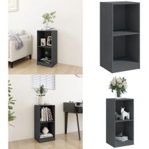 Vidaxl - Armoire d'appoint gris 35,5x33,5x76 cm bois de pin massif - Meuble De Rangement - Armoire D'appoint - Armoire Latérale - Meuble En Bois