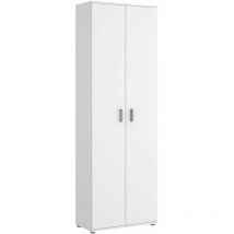Mobimarket - Fit armoire polyvalente 2 portes Blanc 61 x 190 x 35 cm - Blanc