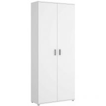 Mobimarket - Armoire à balais 2 portes Blanc 78 x 190 x 35 cm - Blanc