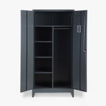 Office24 - Armoire de bureau 2 portes 90x40 H180 en métal avec porte-documents verrouillable Vesuvio