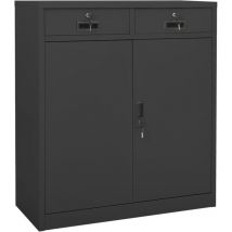 Decdeal - Armoire de bureau Anthracite 90x40x102 cm Acier