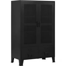 Happyshopping - Furniture Limited - Armoire de bureau avec portes en maille Acier