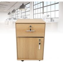 Tonchean - Armoire de Caisson de Bureau avec roulettes verrouillables, Commode de bureau de rangement à plusieurs tiroirs, Meuble de rangement
