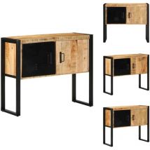 Vidaxl - Armoire de console 90x35x75 cm bois de manguier massif brut - Table Console - Tables Consoles - Table - Table D'entrée