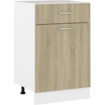 Bonnevie - Armoire de cuisine de plancher tiroir - Meuble de rangement Style Contemporain Chêne sonoma 50x46x81,5 cm Aggloméré BV790312