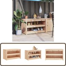 Armoire de cuisine d'extérieur 106x55x64 cm bois de pin massif - Meuble De Cuisine Extérieur - Armoire De Cuisine Extérieure - Cuisine D'été - Meuble
