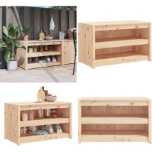 Armoire de cuisine d'extérieur 106x55x64 cm bois de pin massif - Meuble De Cuisine Extérieur - Armoire De Cuisine Extérieure - Cuisine D'été - Meuble