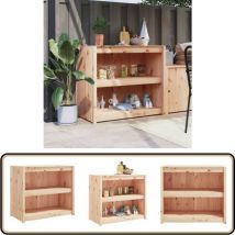 Armoire de cuisine d'extérieur 106x55x92 cm bois de pin massif - Meuble De Cuisine Extérieur - Armoire De Cuisine Extérieure - Cuisine D'été - Meuble