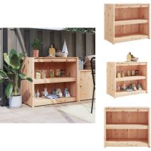 Armoire de cuisine d'extérieur 106x55x92 cm bois de pin massif - Meuble De Cuisine Extérieur - Armoire De Cuisine Extérieure - Cuisine D'été - Meuble
