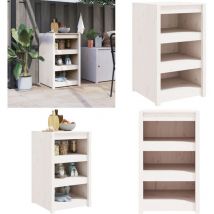 Armoire de cuisine d'extérieur blanc bois de pin massif - Meuble De Cuisine Extérieur - Armoire De Cuisine Extérieure - Cuisine D'été - Mobilier De