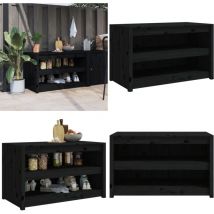 Armoire de cuisine d'extérieur noir 106x55x64cm bois pin massif - Meuble De Cuisine Extérieur - Armoire De Cuisine Extérieure - Cuisine D'été