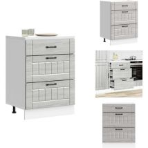 Armoire de cuisine Lucca sonoma gris bois ingénierie - Armoire De Cuisine - Armoires De Cuisine - Meuble D'évier - Meuble D'évier De Cuisine