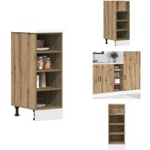 Armoire de plancher chêne artisanal 30x44,5x81,5 cm - Armoire De Plancher - Armoires De Plancher - Armoire De Cuisine - Placard De Cuisine