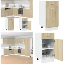 Armoire de plancher tiroir chêne sonoma bois d'ingénierie - Meuble De Cuisine - Armoire De Cuisine - Rangements Cuisine - Placard De Cuisine - Meuble