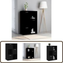 Armoire de rangement Blanc 60x29,5x90 cm Bois d'ingénierie - Bibliothèque - Bibliothèque Design - Meuble Rangement - Étagère Ouverte - Étagère Fermée