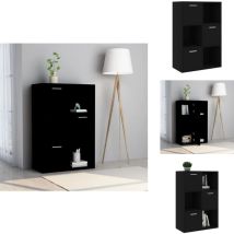 Armoire de rangement Blanc 60x29,5x90 cm Bois d'ingénierie - Bibliothèque - Bibliothèque Design - Meuble Rangement - Étagère Ouverte - Étagère Fermée