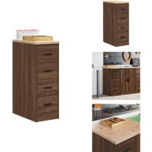 Armoire de rangement de garage chêne marron 30x51x85cm bois pin - Armoire De Rangement De Garage - Armoires De Rangement De Garage - Armoire