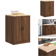 Armoire de rangement de garage chêne marron 60x51x85cm bois pin - Armoire De Rangement De Garage - Armoires De Rangement De Garage - Armoire
