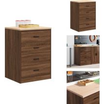 Armoire de rangement de garage chêne marron 60x51x85cm bois pin - Armoire De Rangement De Garage - Armoires De Rangement De Garage - Armoire
