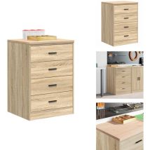 Armoire de rangement de garage chêne sonoma 60x51x85cm bois pin - Armoire De Rangement De Garage - Armoires De Rangement De Garage - Armoire