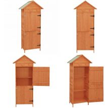 Vidaxl - Armoire de rangement de jardin Marron 42,5x64x190 cm - Coffre De Jardin - Abri De Jardin - Rangement Exterieur - Meuble De Jardin - Abri