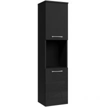 Armoire de rangement Montreal - Badplaats - 131 cm Noir brillant