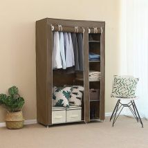 Skecten - Armoire de Rangement en Tissu Intissé - Armoire Penderie de Vêtements - Penderie à 6 Compartiments - Type 3