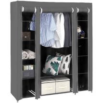 Armoire de Rangement Haloyo Pliable en Tissu intissé,172 x 134 x 43cm,noir