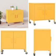 Vidaxl - Armoire de rangement Jaune moutarde 60x35x56 cm Acier - Meuble De Rangement - Armoire De Rangement - Armoire Métallique - Meuble Jaune