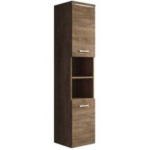 Badplaats - Armoire de rangement Paso 160 cm Chene Marron Haut colonne