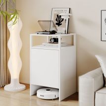 Armoire De Rangement Pour Balayeuse, Petit Rangement, Multifonctionnelle, Avec 1 Étagère Ouverte Et Une Armoire Pour Bar À Eau, Table D'Appoint, 80 X 