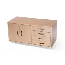 Armoire De Rangement Ramia Hobby Ii 4 Tiroirs Livré Non Assemblé 100x41x46cm