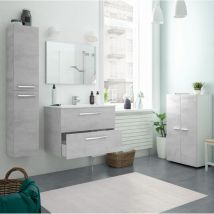 Armoire de salle de bain Aruba 2 tiroirs Cm. 80 x 45 x 57 Béton