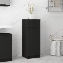 Vidaxl - Armoire de salle de bain Noir 32x34x90 cm Bois d'ingénierie