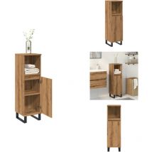 Armoire de salle de bain chêne artisanal 30x30x100 cm - Armoire De Salle De Bain - Armoires De Salle De Bain - Armoire - Meuble De Salle De Bain
