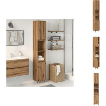 Armoire de salle de bain chêne artisanal 30x30x190 cm - Armoire De Salle De Bain - Armoires De Salle De Bain - Armoire - Meuble De Salle De Bain