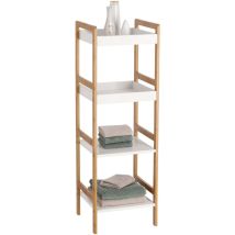Zeller - Armoire de salle de bain en bambou, 36 x 33 x 110 cm
